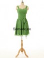 Billig, kort brudepikekjole grønn
